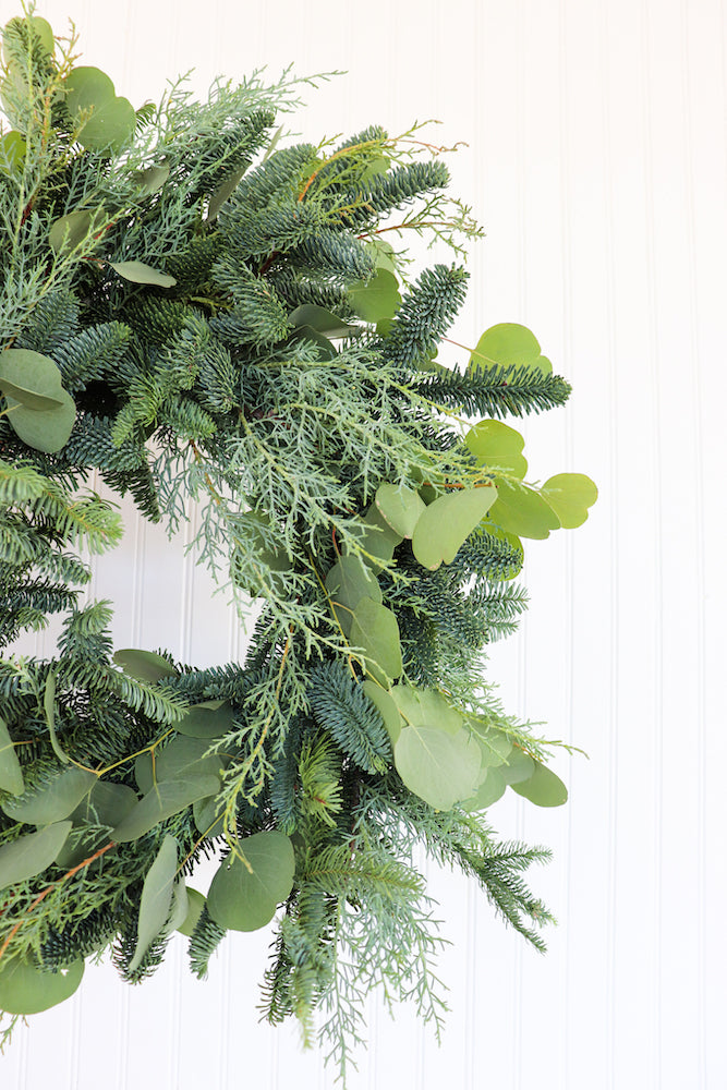 14" Mixed Eucalyptus Wreath - Riverside Secondary School