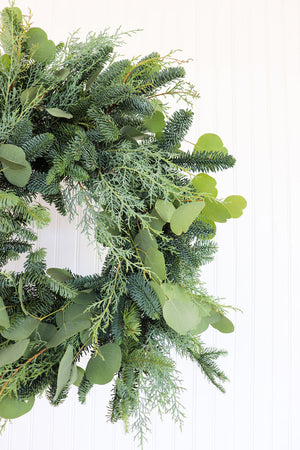 14" Mixed Eucalyptus Wreath - Belle River Jr Canadiens