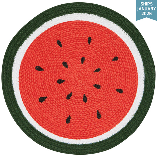 15"D Melon Pop Braided Placemat