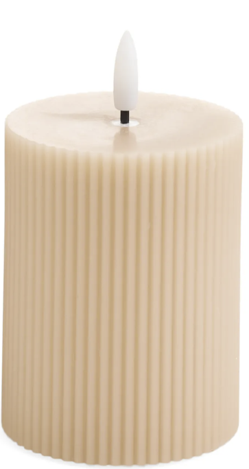 3X6 LED Pillar Candle Ribbed (Nude) (Copy)
