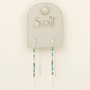 Chromacolor Miyuki Thread Earring - Turquoise Multi/Silver