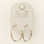 Chromacolor Miyuki Small Hoop - Pewter Multi/Gold