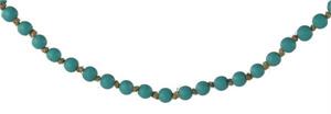 39" Small Round Wood Bead Garland - Bright Teal