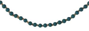 39" Small Round Wood Bead Garland Smokey Teal