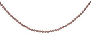 39" Small Round Wood Bead Garland - Dusty Rose