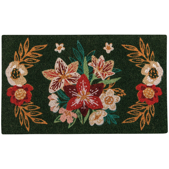 18 x 30 Amaryllis Christmas Doormat