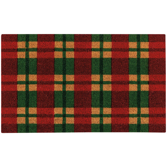 18 x 30 Holiday Plaid Christmas Doormat