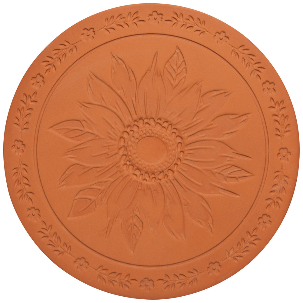 Sunflower Splendor Terracotta Bread Warming Stone