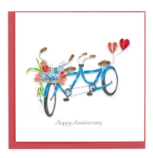 Happy Anniversary Tandem Bicycle Card