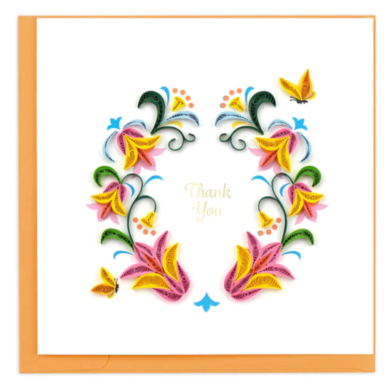 
            
                Load image into Gallery viewer, Thank You Flower Wreath Card
            
        