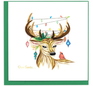 Deer Santa Quilling Card