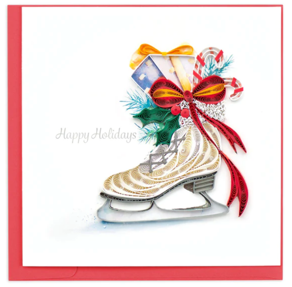 
            
                Load image into Gallery viewer, Winter Skates Quilling Card
            
        