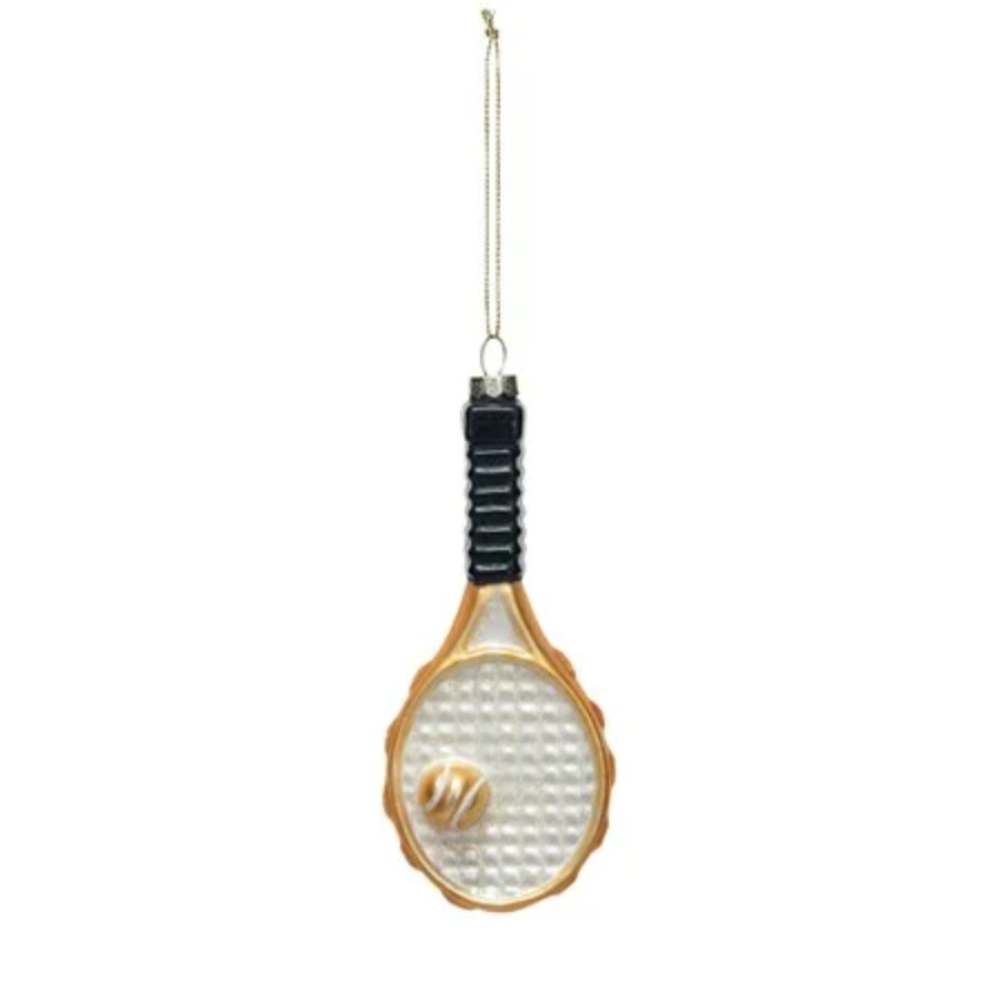 Glass Tennis Racket Ornament