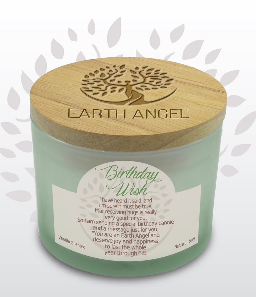 Earth Angel Candle - Birthday Wish (Vanilla)