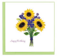 Quilling Card: Birthday Sunflower Bouquet