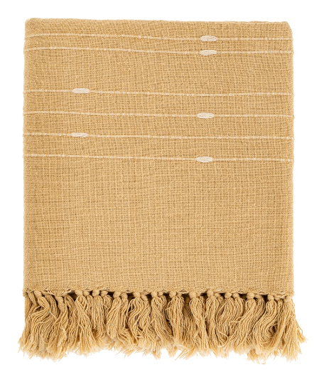 Sola Woven Throw, Ochre