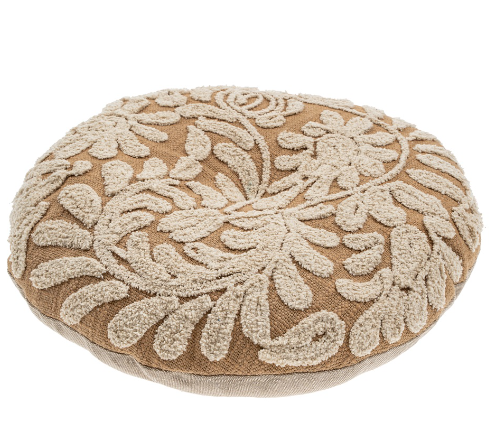 Wildflower Round Pillow, Sand