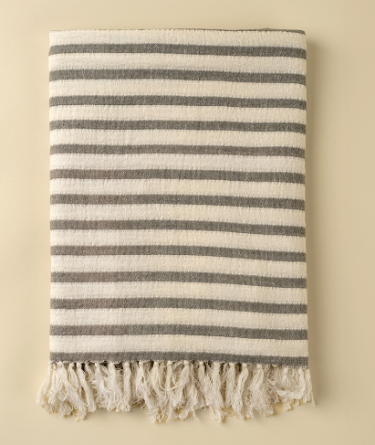 Castaway Cotton Throw - Slate