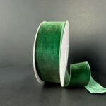 1.5" x 10Y Hunter Woven Vintage Velvet Ribbon