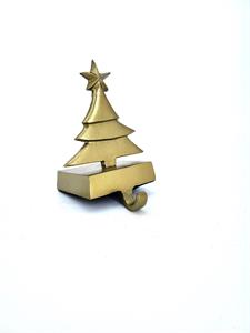 7.5" Gold Christmas Tree Stocking Hanger