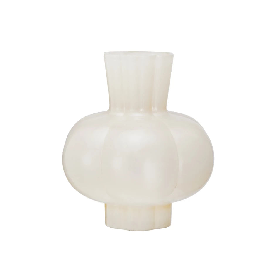 Pleated Cased Glass Vase