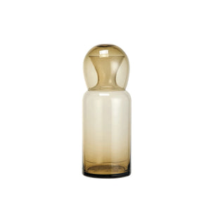 16 oz. Glass Carafe w/ 12 oz. Drinking Glass, Amber Color, Set of 2