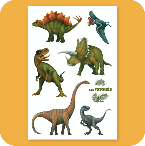 Dinosaur Themed Temporary Tattoos