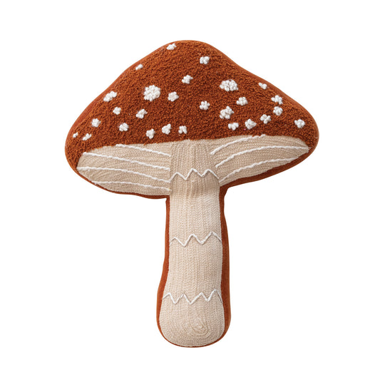 11-1/2"L x 14"H Cotton & Linen Mushroom Shaped Pillow