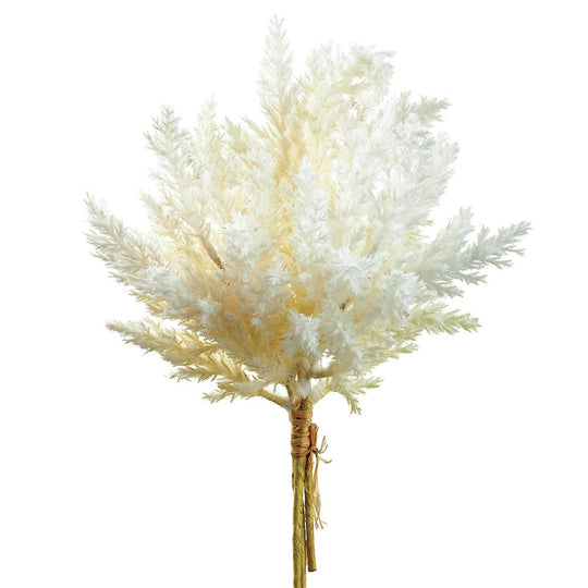 14" Pampas Grass Ivory Bundle x3