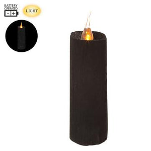 7" Battery Operated Faux Candle ( Black )