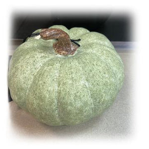 4.75" Green Whitewashed Pumpkin