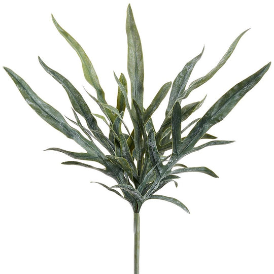 18" Soft PE Java Fern Spray  Green Gray