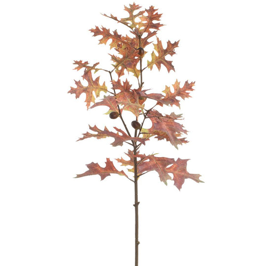 35" Oak Leaf Spray With Acorn  Brown Green