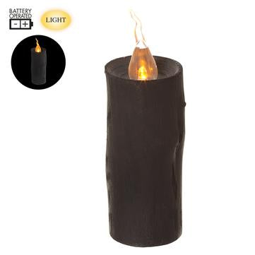 5" Battery Operated Faux Candle ( Black )