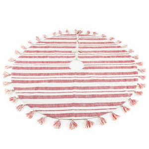 48" Stripe Tree Skirt Red & White