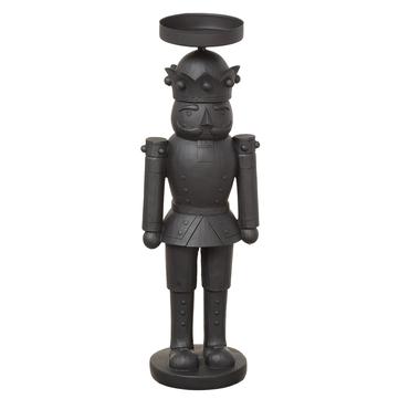 19.6" Nutcracker Candleholder ( Black )