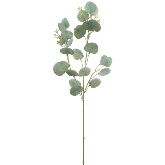 28" Eucalyptus Spray x2  Green White
