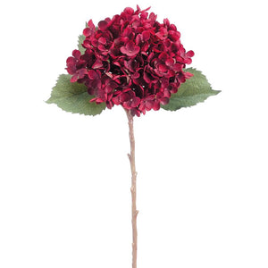 20.5" Hydrangea Spray (Burgundy) - Florals and Foliage