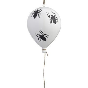 8" Glittered Spider Balloon ( Black / White )
