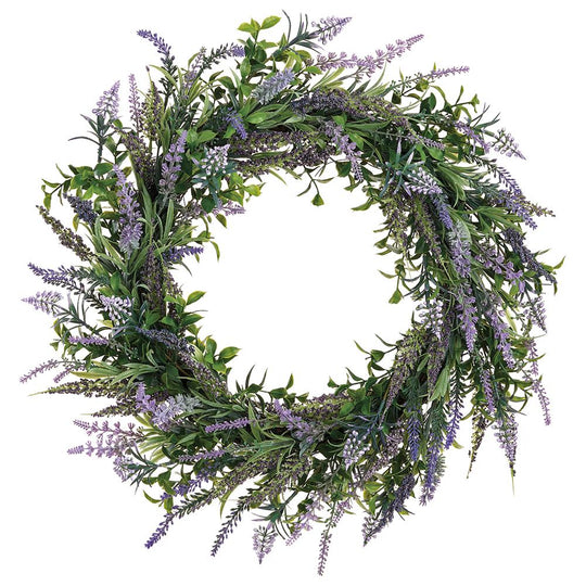 22" Lavender/Muscari Wreath | Lavender Purple