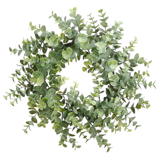14" Eucalyptus Wreath ( Frosted Green )