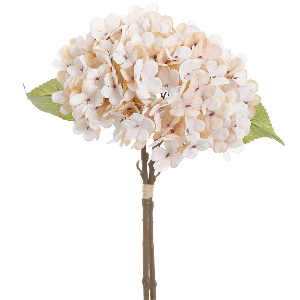 13.5" Hydrangea Pick (Cream) - Florals and Foliage