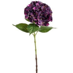 23.5" Hydrangea Spray (Plum) - Florals and Foliage