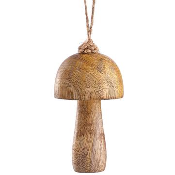 4.5" Wood Mushroom Ornament