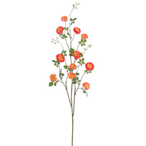 59" Rose Spray (Coral) - Florals and Foliage