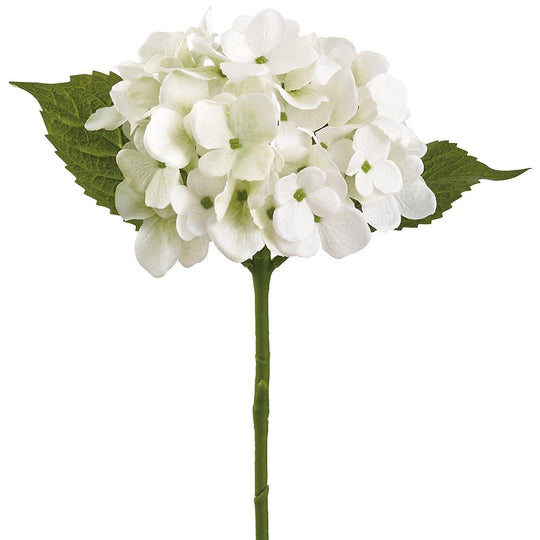 16" Real Touch Hydrangea Spray White