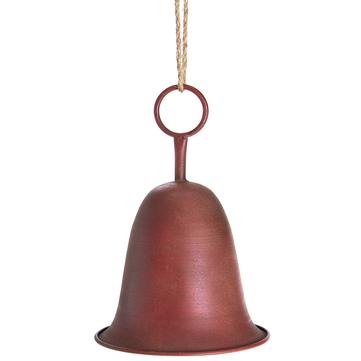 11.8" Metal Bell Ornament Red