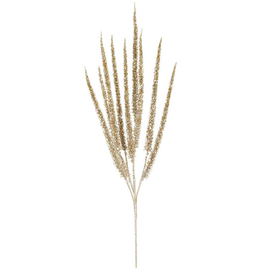 33" Glittered Amaranthus Spray Champagne