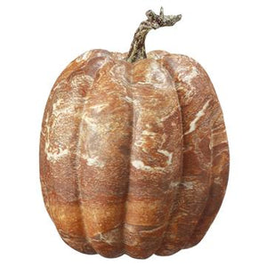 
            
                Load image into Gallery viewer, 7.5&amp;quot; Marble Look Brown/ Cream Pumpkin
            
        