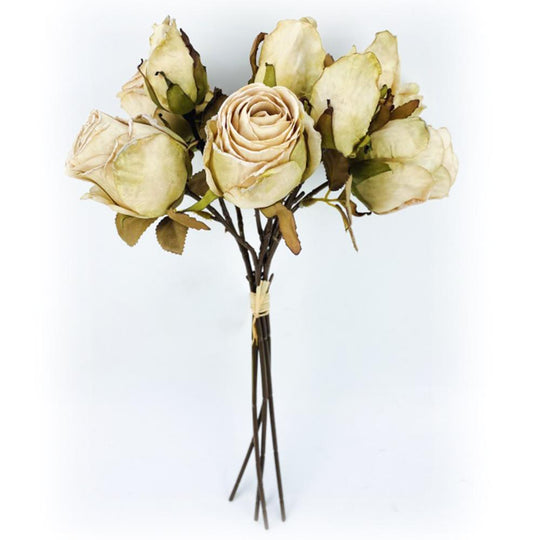 14.5" Rose Bundle Cream - Florals and Foliage